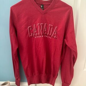 Red crew neck, size medium